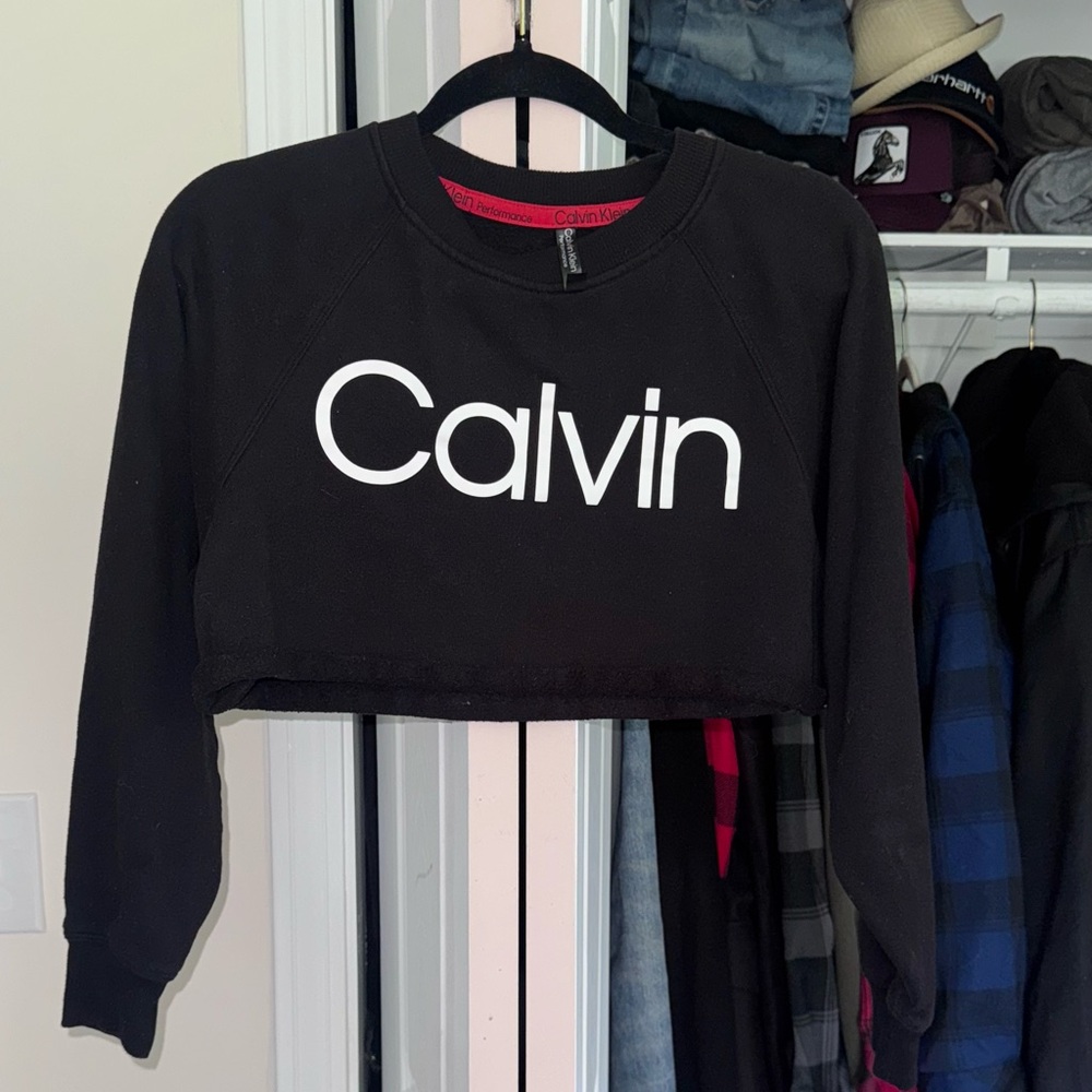 Calvin Klein Red and Black Performance Top